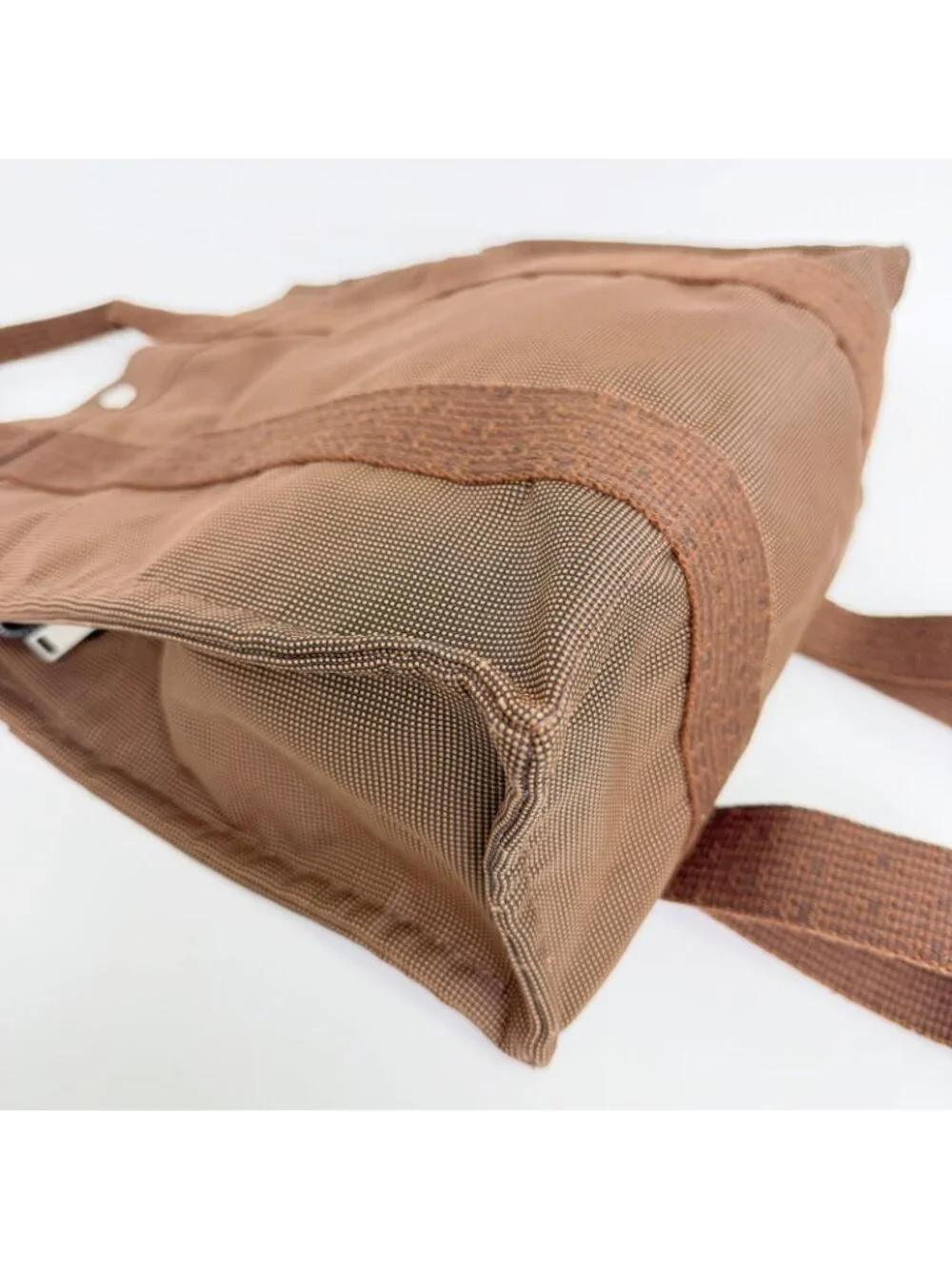 Hermes Her Line a Dos PM Backpack Canvas Brown Silver Vintage
